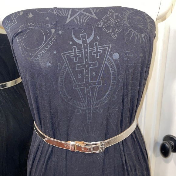 Killstar Black Maxi Skirt with Occult Patterns - Picture 9 of 9